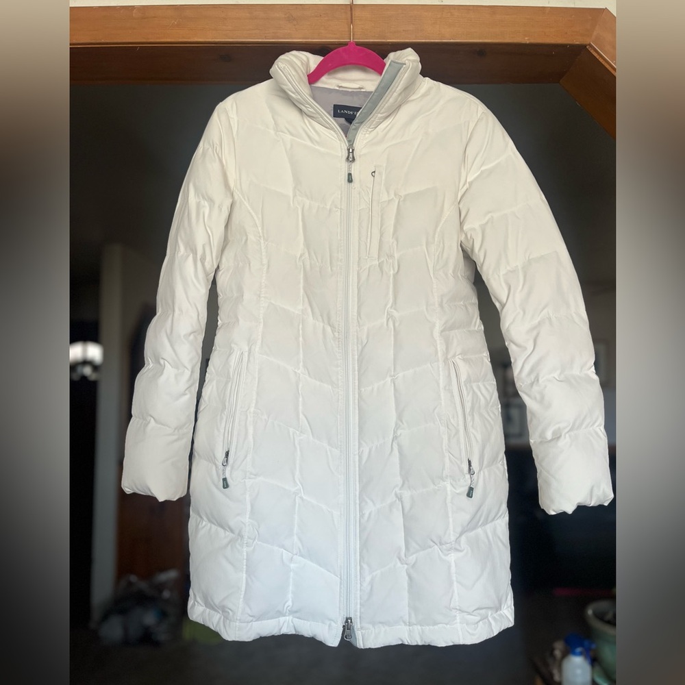 Land’s End long down jacket. Size XS. EUC
